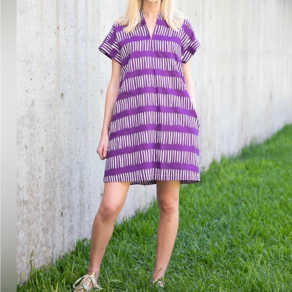 Brooke Wright Purple and White dress size XL